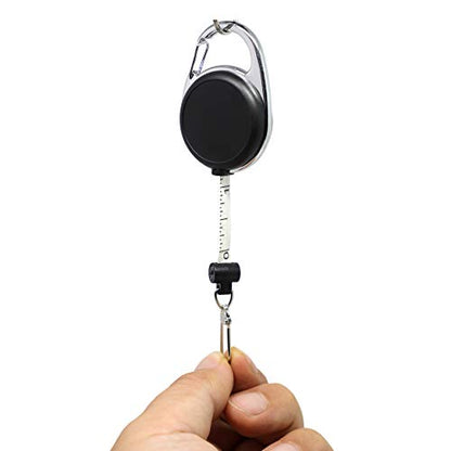 SAMSFX Fishing Tape Measure Zinger and Neoprene Straps Attaches to Fly Fishing Landing Net Tools & Accessories