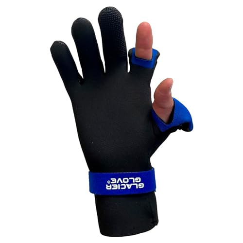 Glacier Glove Unisex Pro Angler Waterproof Neoprene Slit Finger Glove | Flexible, Fleece Lined, Touchscreen, Winter Fishing, Hunting, Outdoor Protective Handwear - size: X-Large