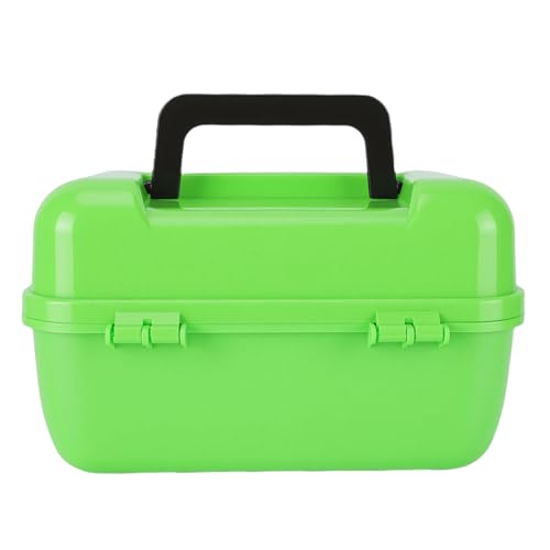 Fishing Tackle Box, Durable PP Material 2 Tray Organizer, Compact Tackle Storage, 9.1x6.3x5.3 Inches for Anglers Men Women Freshwater Saltwater Travel