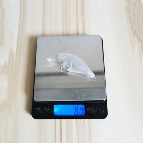 Fishing Lure Blanks Unpainted Fishing Lures,Blank Topwater Popper Lures with Eyes Clear Hard Baits 6.8cm/8g