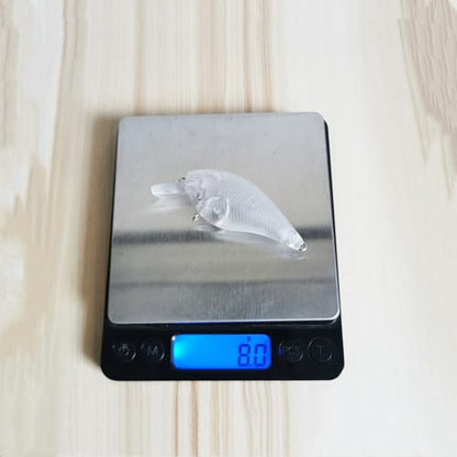 Fishing Lure Blanks Unpainted Fishing Lures,Blank Topwater Popper Lures with Eyes Clear Hard Baits 6.8cm/8g