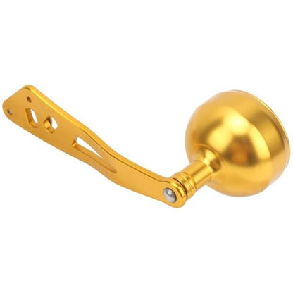 Baitcasting Reel Handle Replacement Parts, Aluminum Alloy Fishing Reel Rocker Arm with 8x5mm Mounting Hole, Lightweight Handle Grip for Baitcasting Reel Repair - color: Gold