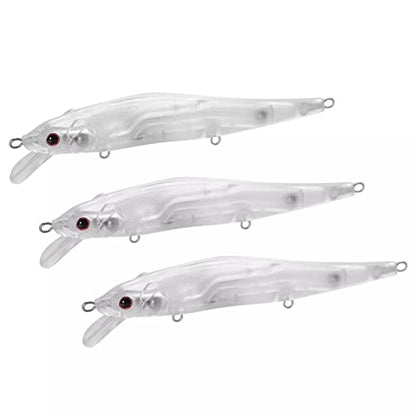 Blank Hard Lures Kit Unpainted Fishing Baits Sets Crankbait Wobblers Freshwater Fish Lure Wobblers Minnow Lure Bodies Fishing Tackle - color: 20pcs 11CM