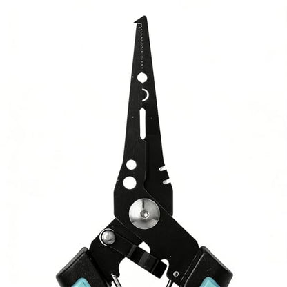 Fishing Pliers Hook Remover Lightweight Rust-Proof Heavy-Duty | Fish Hook Remover Tool Line Cutter for Outdoor Ice Shore River Lake Angling Catfishing - color: Blue