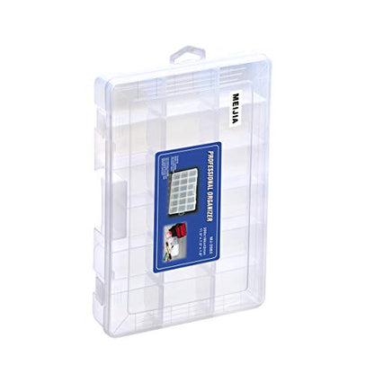 MEIJIA Outdoor Fishing Tackle Boxes, Plastic Box, Plastic Storage Organizer Box with Removable Dividers - Fishing Tackle Storage,Off-White - size: Mediuem