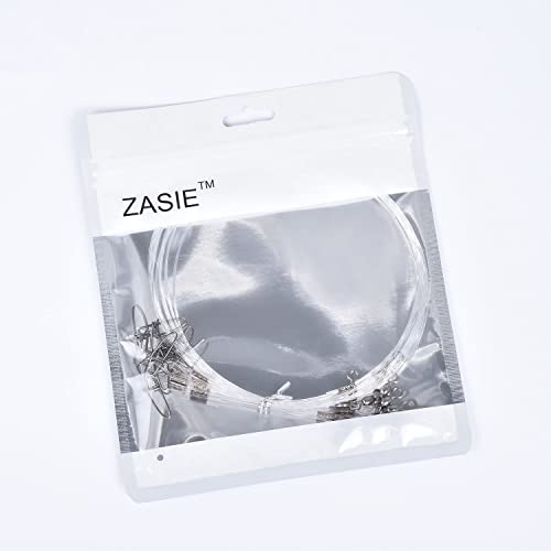 50lb 100% Fluorocarbon Fishing Leaders, 10/20 Pcs, Saltwater/Freshwater, 20in Fluorocarbon Leader line with Swivel and Snap - size: 20 in, 10 pcs