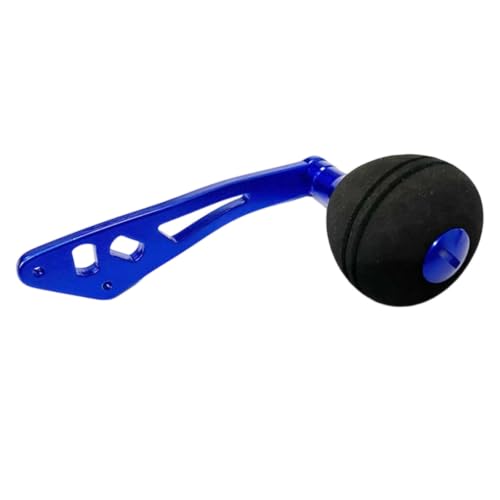 Power Handle Baitcasting, Baitcasting Handle Replacement for Baitcasting Fishing Reel, Fishing Reel Handle Replacement Baitcaster, Metal Knob Grip Replacement for Outdoors - color: Blue