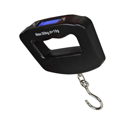 FOMIYES Portable Digital Fishing Scale with LCD Screen, Handheld 50kg/10g Hanging Electronic Luggage and Food Weight Scale for Travel and Outdoor Use