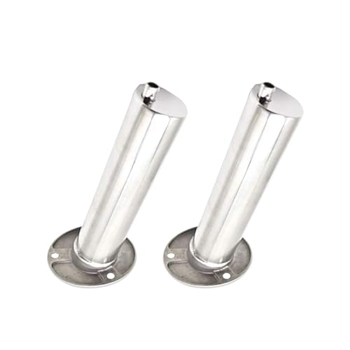 Marine City Heavy Duty Strong 316 Stainless-Steel Gloss Polished Finish Flush Mount Angled Fishing Rod Pole Holder with Drain 15 Degree