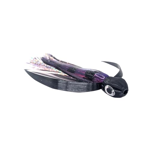 Saltwater Big Game Fishing Lure, for Offshore trolling (FlyBoy) - color: Purple Pink Black Stripe
