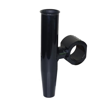 2 PCS T-Top Rod Holder Single Aluminum clamp on fit 1.5",1.875",2" inch Horizontal or Vertical Fishing Boat Tower/Leaning Post/Rail - color: Black