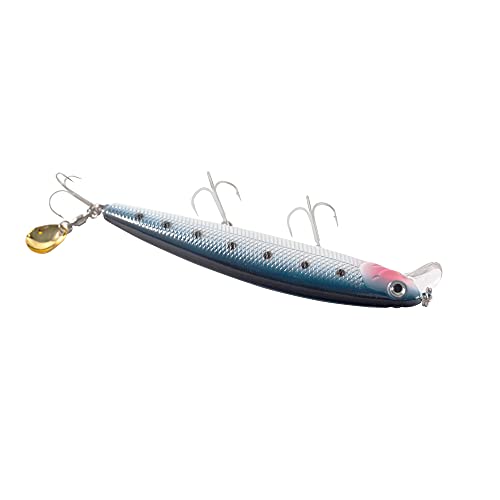 Calissa Offshore Tackle 110mm and 140mm California Inshore Fishing - Special Jerkbait Crankbait Surf Flash Fishing Salt Pro Lure Minnow Zebra MS Metallic Sardine Glow - size: 110mm, style: Pink Headed Sardine Glow