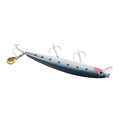 Calissa Offshore Tackle 110mm and 140mm California Inshore Fishing - Special Jerkbait Crankbait Surf Flash Fishing Salt Pro Lure Minnow Zebra MS Metallic Sardine Glow - size: 110mm, style: Pink Headed Sardine Glow