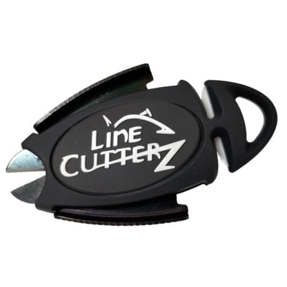 LINE CUTTERZ Patented Dual Hybrid Ceramic Cutter + Stainless Steel Micro Scissors Fishing Line Snipper - Black - color: Black