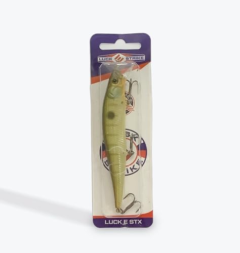 Luck E Strike STX Jerkbait, 4.5 Inch Suspending Hydrodynamic Fishing Lure, Made in The USA - color: Reel Perch