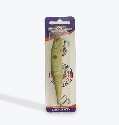 Luck E Strike STX Jerkbait, 4.5 Inch Suspending Hydrodynamic Fishing Lure, Made in The USA - color: Reel Perch