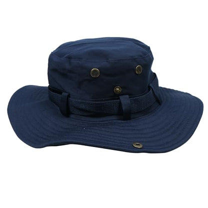 Men Women UPF 50+ Sun Protection Boonie Bucket Hat – Wide Brim Fishing Hat with Neck Flap