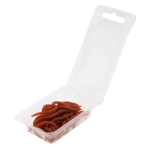 20pcs Worms for Bass Fishing, Soft Plastic Fishing Lures Plastic Worms, Fishing Worms for Bass Fishing Freshwater Saltwater