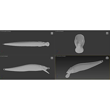 Blank Unpainted Minnow Crankbait Topwater Lipless Jerkbait Fishing Lures - color: UPM680P10