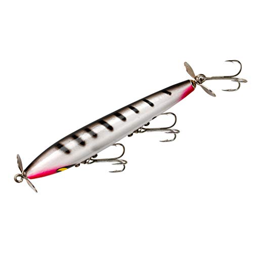Smithwick Lures Devil's Horse Propeller Topwater Fishing Lure - Mimics Fleeing Shad - color: White/Black Stripes, size: 4.5-Inch, 1/2-Ounce