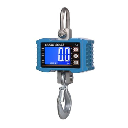 Hanging Scale, Geevorks Digital Crane Scale 1000KG/ 2204lbs, Industrial Crane Scale LCD Backlight with Unit Change/Data Hold/Tare/Zero for Construction Site Farm Hunting Fishing Outdoor Work