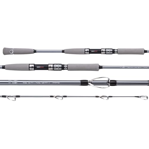 Raptor Saltwater Fishing Rod 6 Foot Spinning Casting 2 Pieces Offshore Boat Pole 27T High Carbon Fiber Baitcaster Lightweight Stainless Steel Guides Bass Trout Catfish Boat Fishing Rod