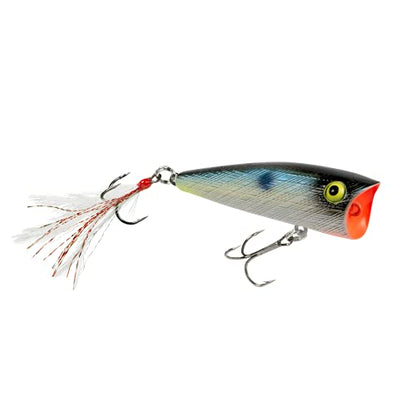 Rebel Pop-R Feathered Topwater Popper Fishing Lure - color: Harvest Moon