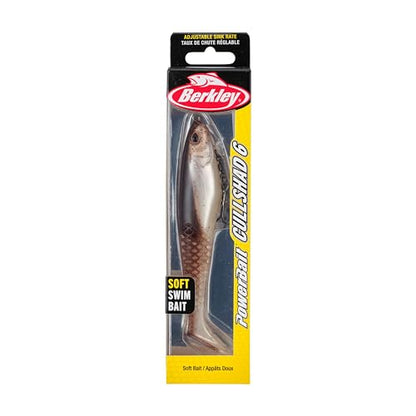 Berkley PowerBait CullShad Fishing Soft Bait - color: Green Pumpkin Pearl White, size: 6 in (1.2 oz)