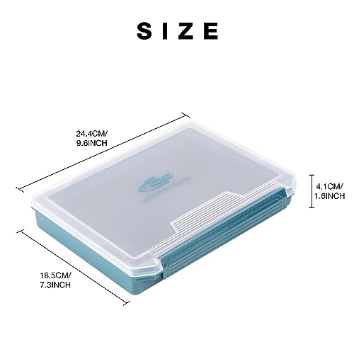 SF 2Packs Fishing Tackle Box Tray 3600 Slit Foam Case Double Buckle Open Plastic Jig Box Heads Hooks Spinners Spoons Storage Tackle Tray - style: 3602-2PCS