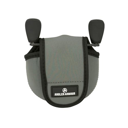 Angler Armour Baitcast Reel Cover | Baitcaster Sleeve | Fishing Reel Pouch | Low Profile Baitcasting Reel Protector | Neoprene Reel Case | 50 100 200 Series Baitcast Covers - color: Titanium Gray