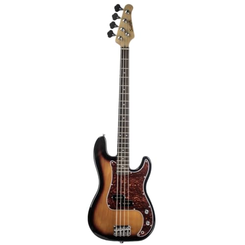 Sawtooth EP Series Alder Wood Electric Bass Guitar (Sunburst Alder Right-Handed) - color: Sunburst Alder Right-Handed, style: Right Hand