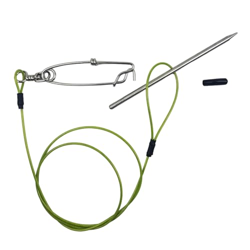 Fish Stringer with Clip Fish Holder for Diving Quick Handspear Stainless Steel Cable Stringer Fish Needle Hook - style: 120