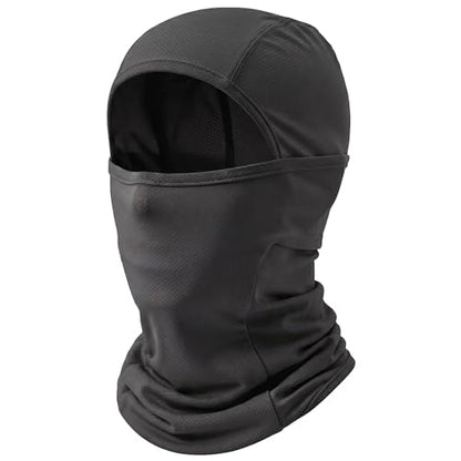 Balaclava Face Mask Sun UV Protection, Summer Cooling Breathable Full Face Mask for Motorcycle Skiing Cycling Fishing - color: Black