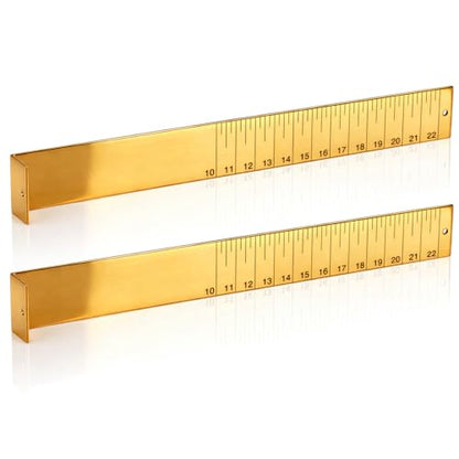 FairySandy 22 Inch Aluminum Fish Ruler Saltwater Fish Measuring Board Tool Yellow Durable Anti Corrosion Fishing Equipment for Lakes Rivers Ponds Nearshore