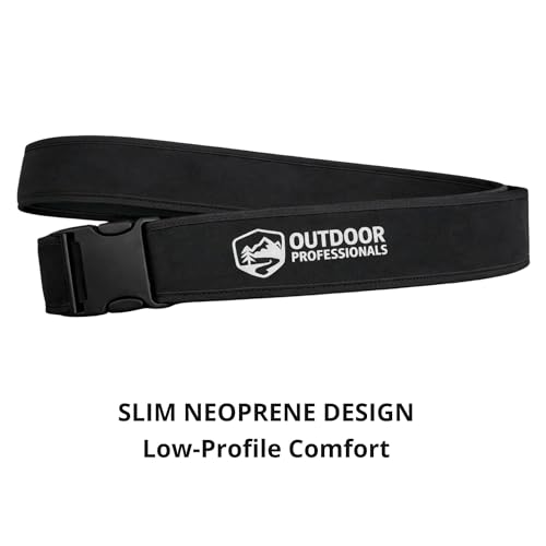 O’Pros Premium 2” Neoprene Adjustable (24” to 48”) Wading Belt – Fishing Wader Belt - color: Black