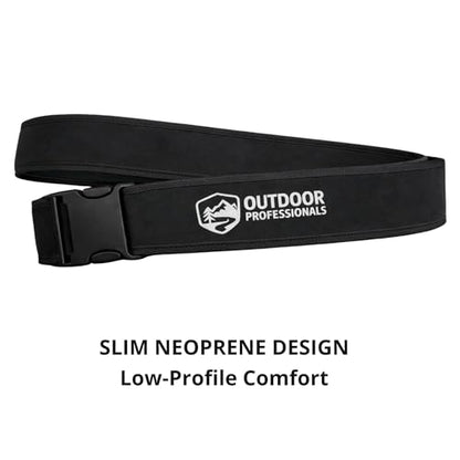 O’Pros Premium 2” Neoprene Adjustable (24” to 48”) Wading Belt – Fishing Wader Belt - color: Black