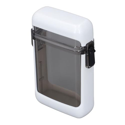 ID Card Holder, Airtight Lightweight Waterproof, Waterproof Case, Hard Shell with Rubber Seal, for Swimmers, Kayakers, S - color: White