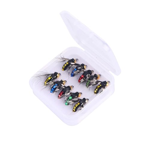 Fly Fishing Lures Kit Fishing Fly,Fly Fishing Kit Fly Fishing Lures,Handmade Lures Assortment Kit Artificial Bait Hooks for Bass Trout Salmon Fishing,Suitable for Freshwater and Saltwater - size: Bionic venomous fly
