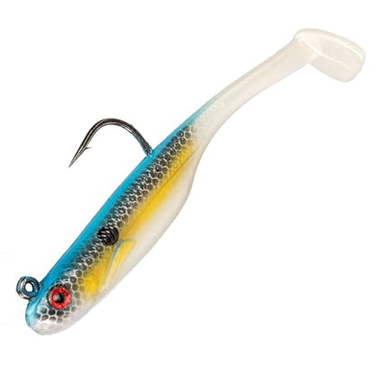 Strike King Homing Minnow Fishing Lure, Pre-Rigged Soft Plastic Swimbait, 3-Pack - color: Sexy Shad, size: 2.5", 3/8oz