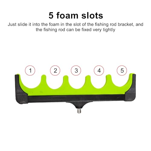 DONGKER Wall Mounted Fishing Rod Rack,1 Pair Horizontal Fishing Pole Holders for Garage Room Cabin Wall Boat Holds Up to 5 Rod
