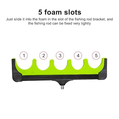 DONGKER Wall Mounted Fishing Rod Rack,1 Pair Horizontal Fishing Pole Holders for Garage Room Cabin Wall Boat Holds Up to 5 Rod