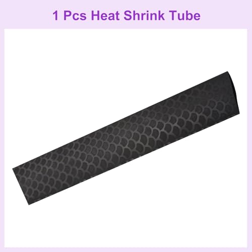 DMiotech Heat Shrink Sleeve Wrap Tubing x Tube Tubing for Fishing Rod Grips and Other Grips, Non Slip - Insulation - Waterproof 40'' Lengths, Dia 45mm Black Scales - color: Black Scales, size: Dia 45mm