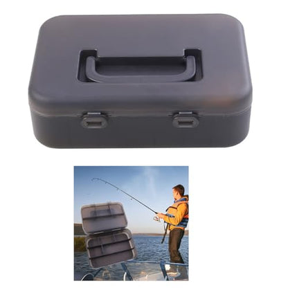 Double Layers Lure Organizers with Removable Dividers Tool Box Baits Separator Fishing Tackle Lure Storage Tray Double Layers Tackle Storage