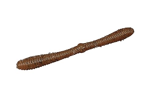 Lunker City Fishing 5" Spanky Worm 3 Pack Bundle Soft Plastic Bass Lure Wacky Rig Salted Jigging Stick Bait, 21 Total Lures, Made in The USA - color: 194 Peanutbutter Pumpkinseed