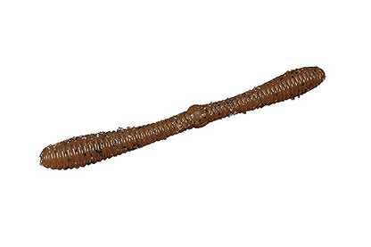 Lunker City Fishing 5" Spanky Worm 3 Pack Bundle Soft Plastic Bass Lure Wacky Rig Salted Jigging Stick Bait, 21 Total Lures, Made in The USA - color: 194 Peanutbutter Pumpkinseed