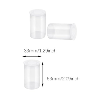 12PCS 33mm Transparent Plastic Bottle Bait Box Storage Container for Storing Supplements and Mixed Paints