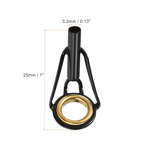 PATIKIL Fishing Rod Tips Repair Kit Stainless Steel Ring Guide for Saltwater Freshwater Fishing - size: 3.2mm