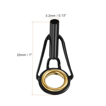 PATIKIL Fishing Rod Tips Repair Kit Stainless Steel Ring Guide for Saltwater Freshwater Fishing - size: 3.2mm