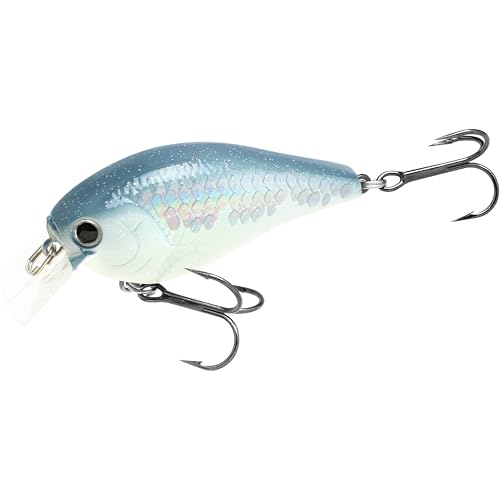 LUCKY CRAFT LC 1.5 Silent Squarebill Crankbait Fishing Lure, 2-3/8", Bass Fishing Lures for Freshwater, Hard Crankbait with Treble Fishing Hooks, Fishing Accessories - color: 151 MS Gun Metal Shad