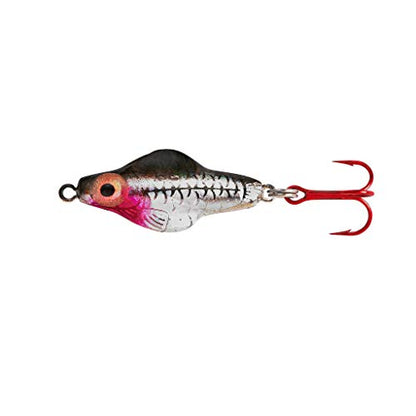 Lindy Rattl'N Flyer Spoon Hybrid Ice Fishing Lure Jigging Spoon - color: Silver Shiner, size: 1/8 oz